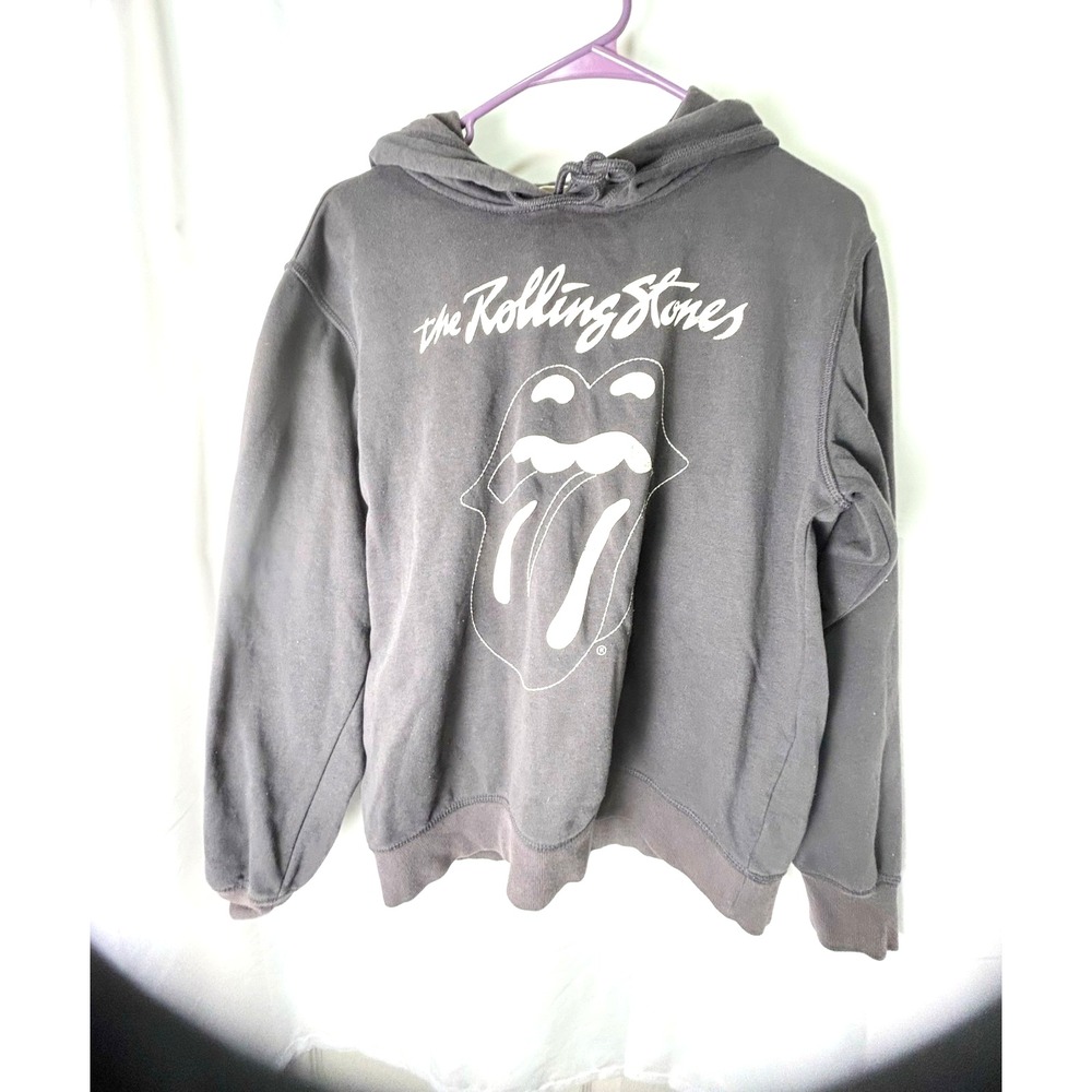 Rolling Stones 1989 North American‎ Tour Hoodie Graphic Band Sweatshirt Black M
